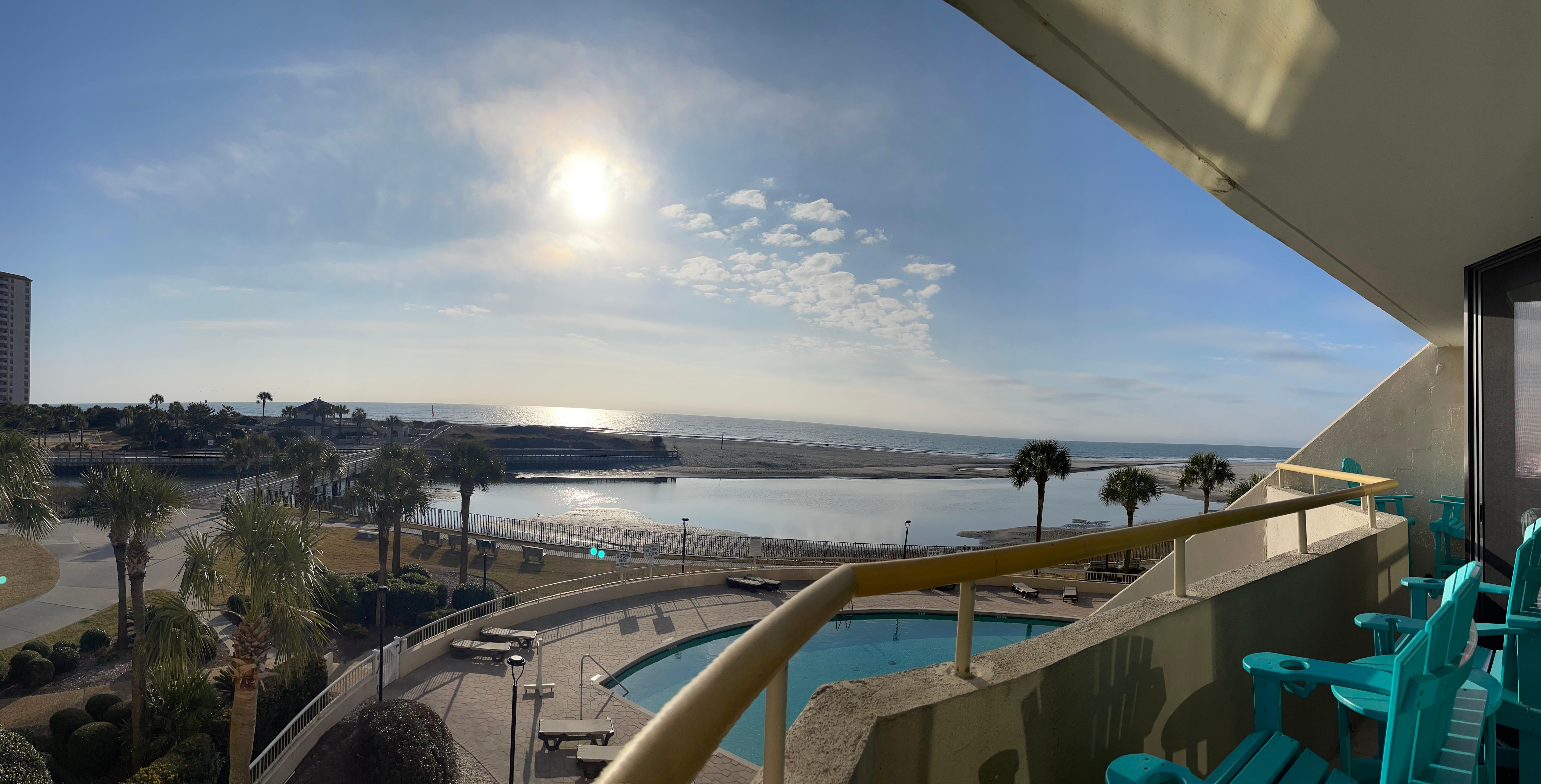 Beautiful view from balcony.  