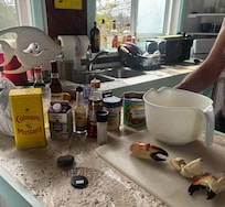 Bought stone crabs from a local fisherman, making mustard dipping sauce. Yum.