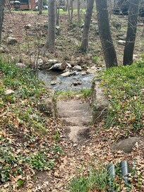 Private entrance to creek