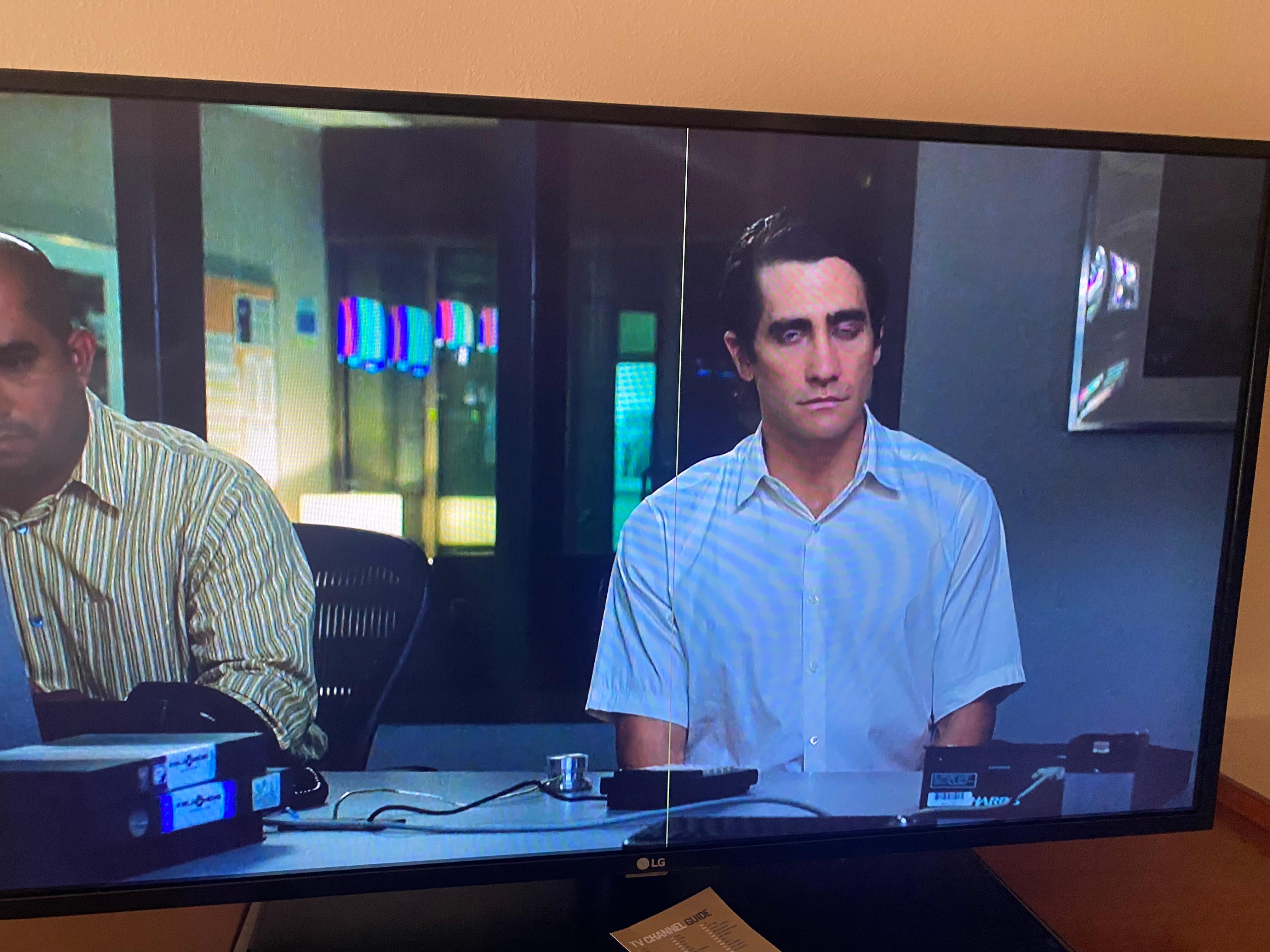 TV with line through screen