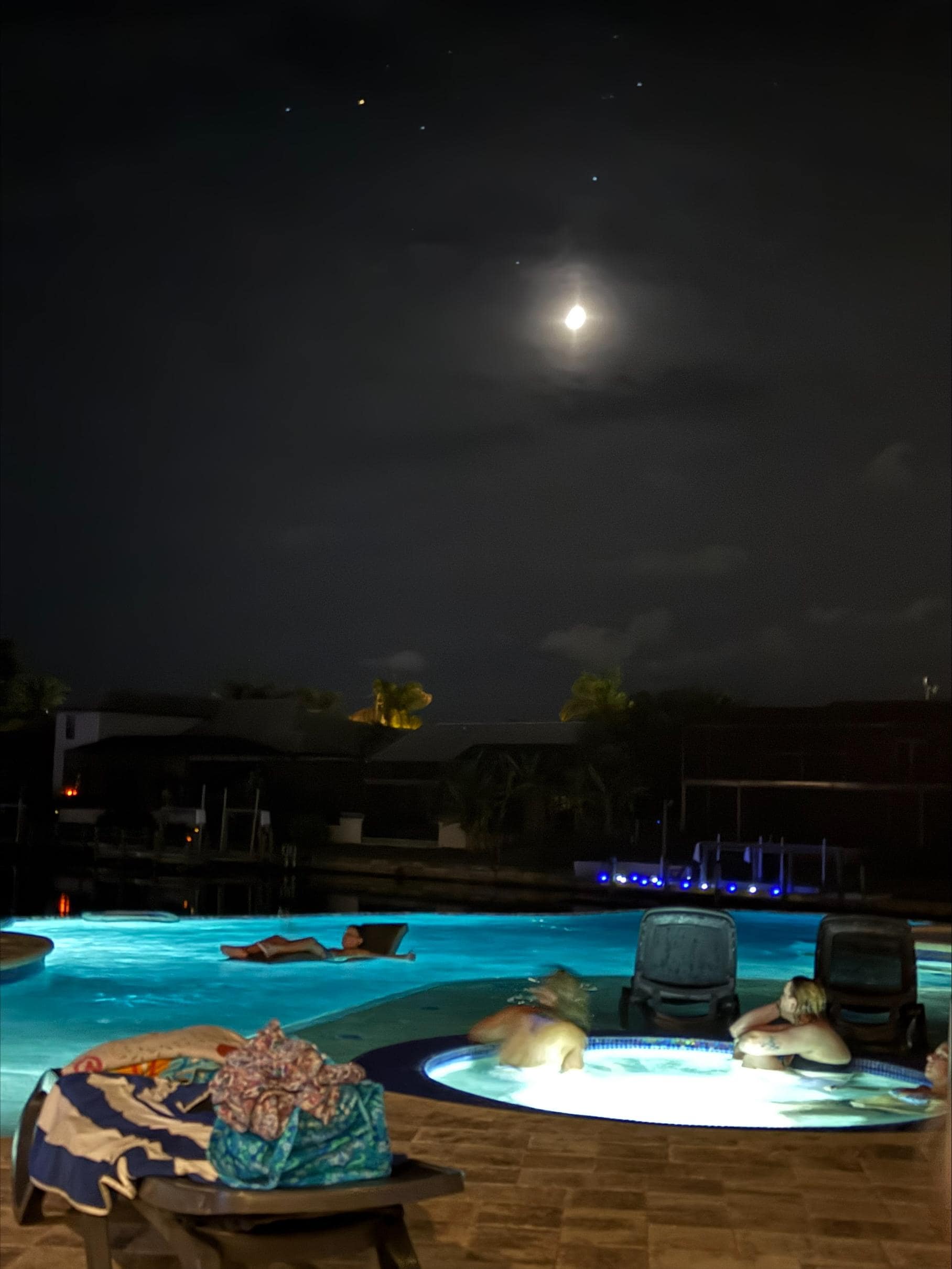 Moonlight pool time