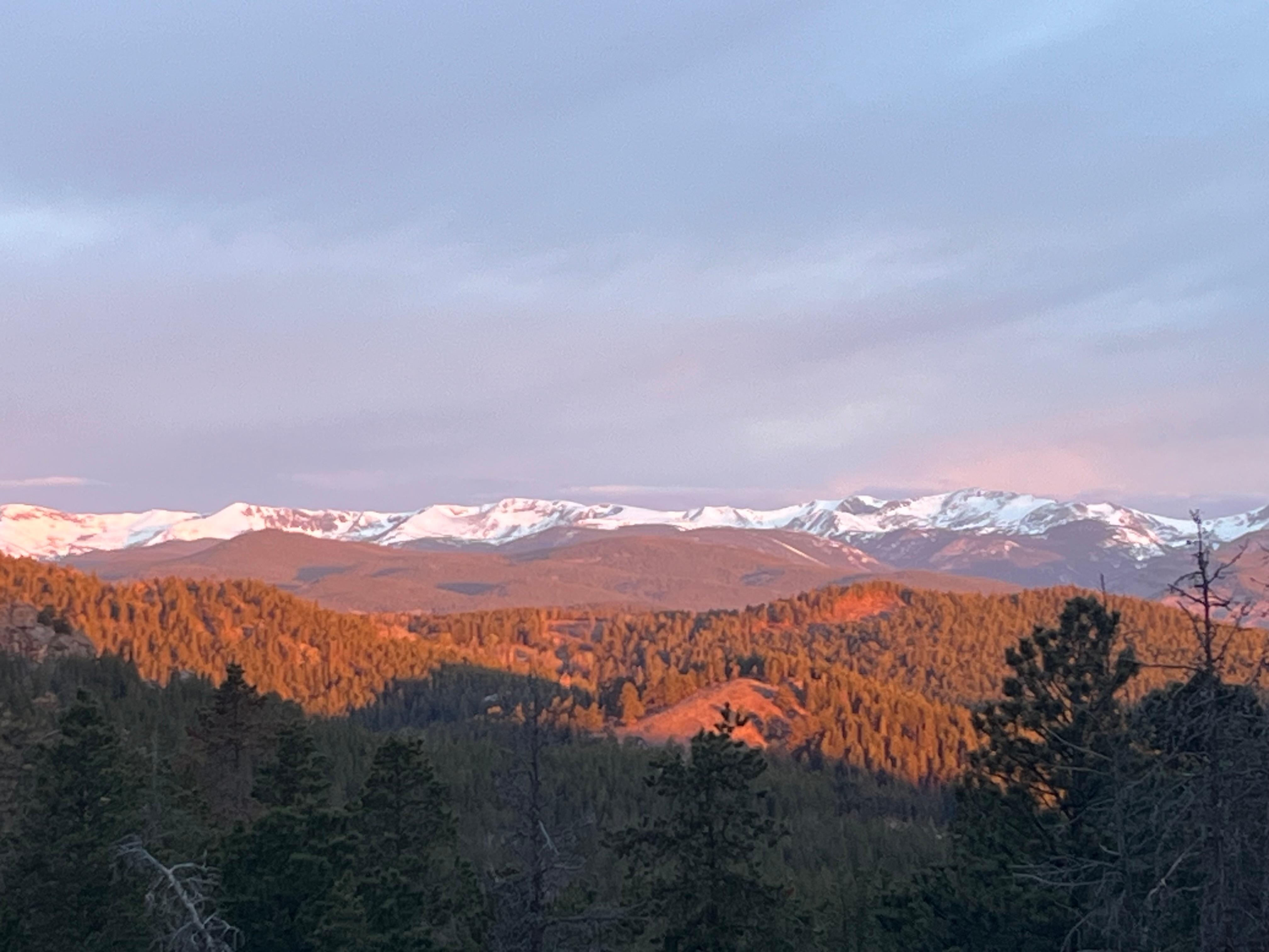 A morning view from the SkyRun Cabin