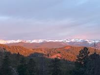A morning view from the SkyRun Cabin