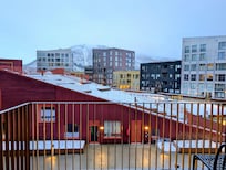 Aussicht vom Balkon (Sicht auf Fjellheisen)
