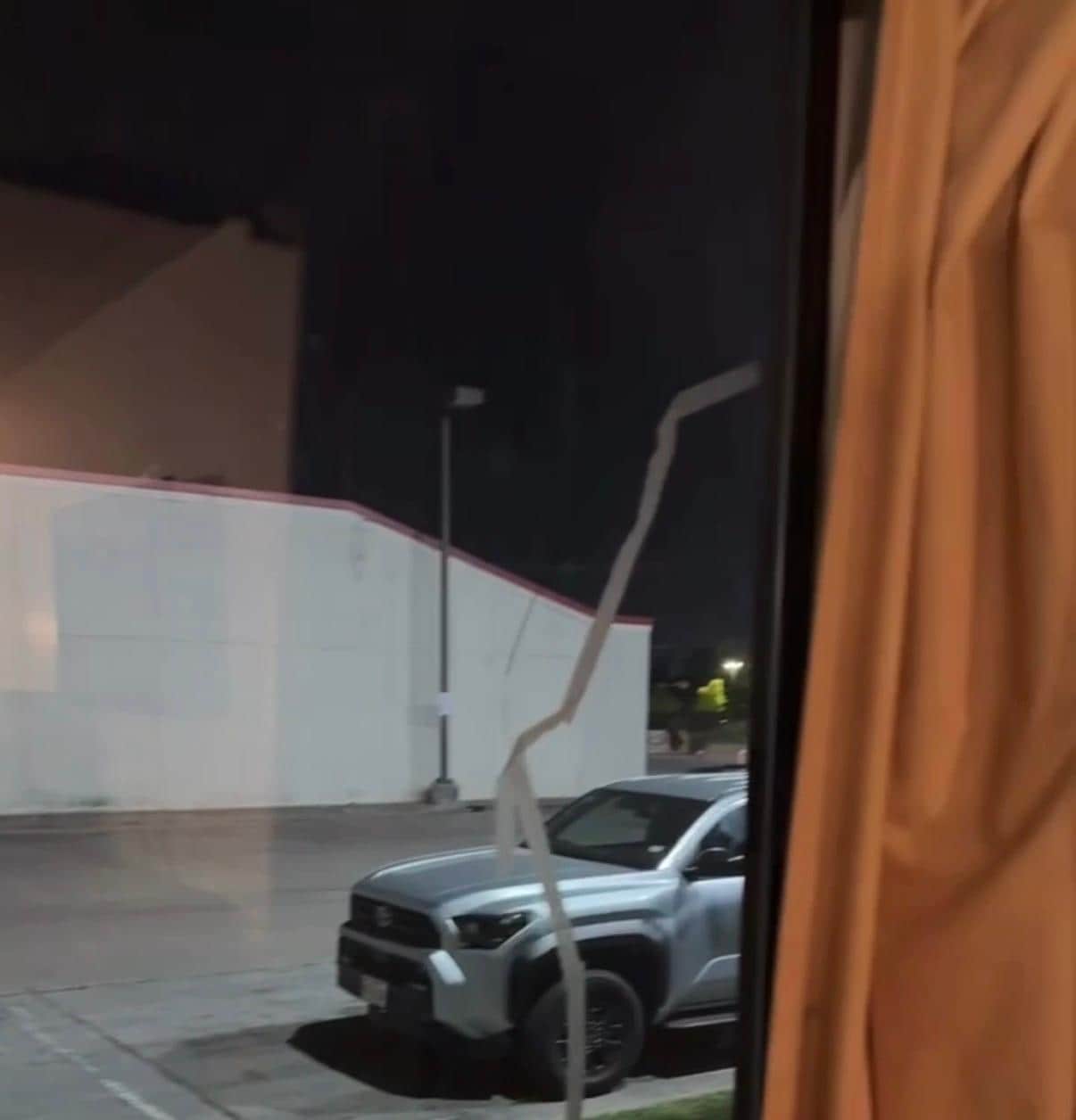 Duct tape on window 