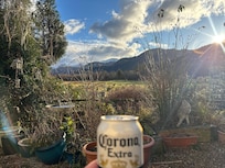 Nice cold beer with an amazing view