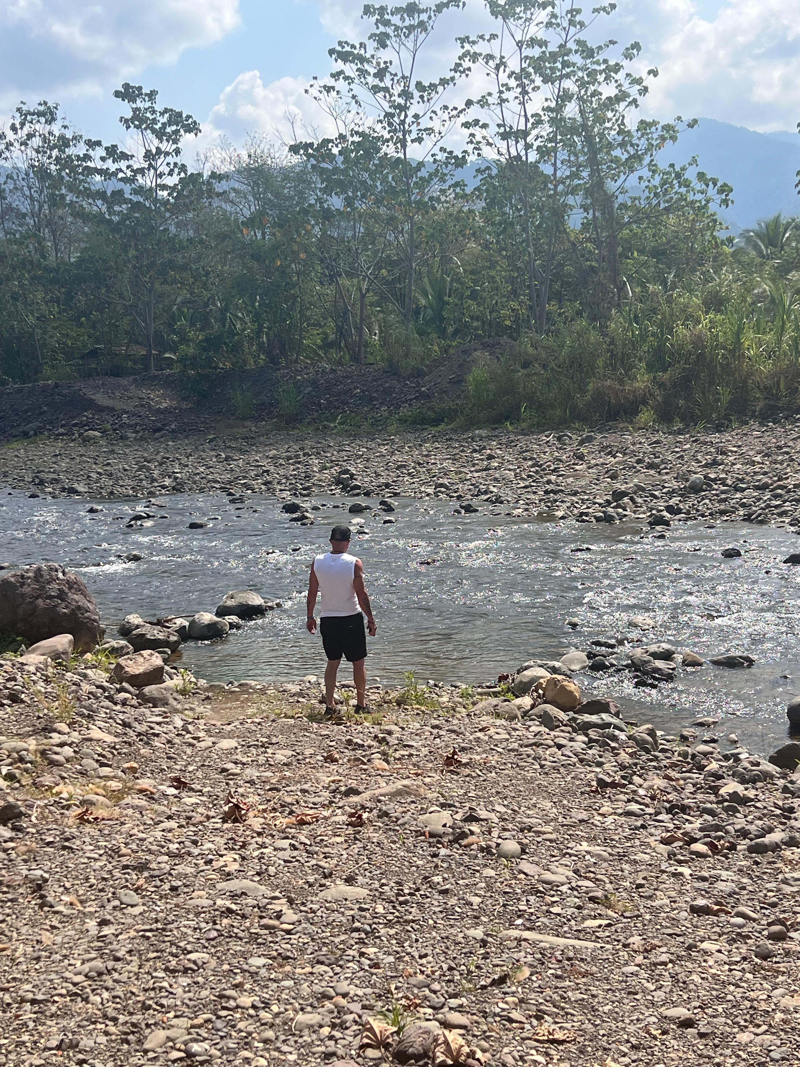 River on the way to the house