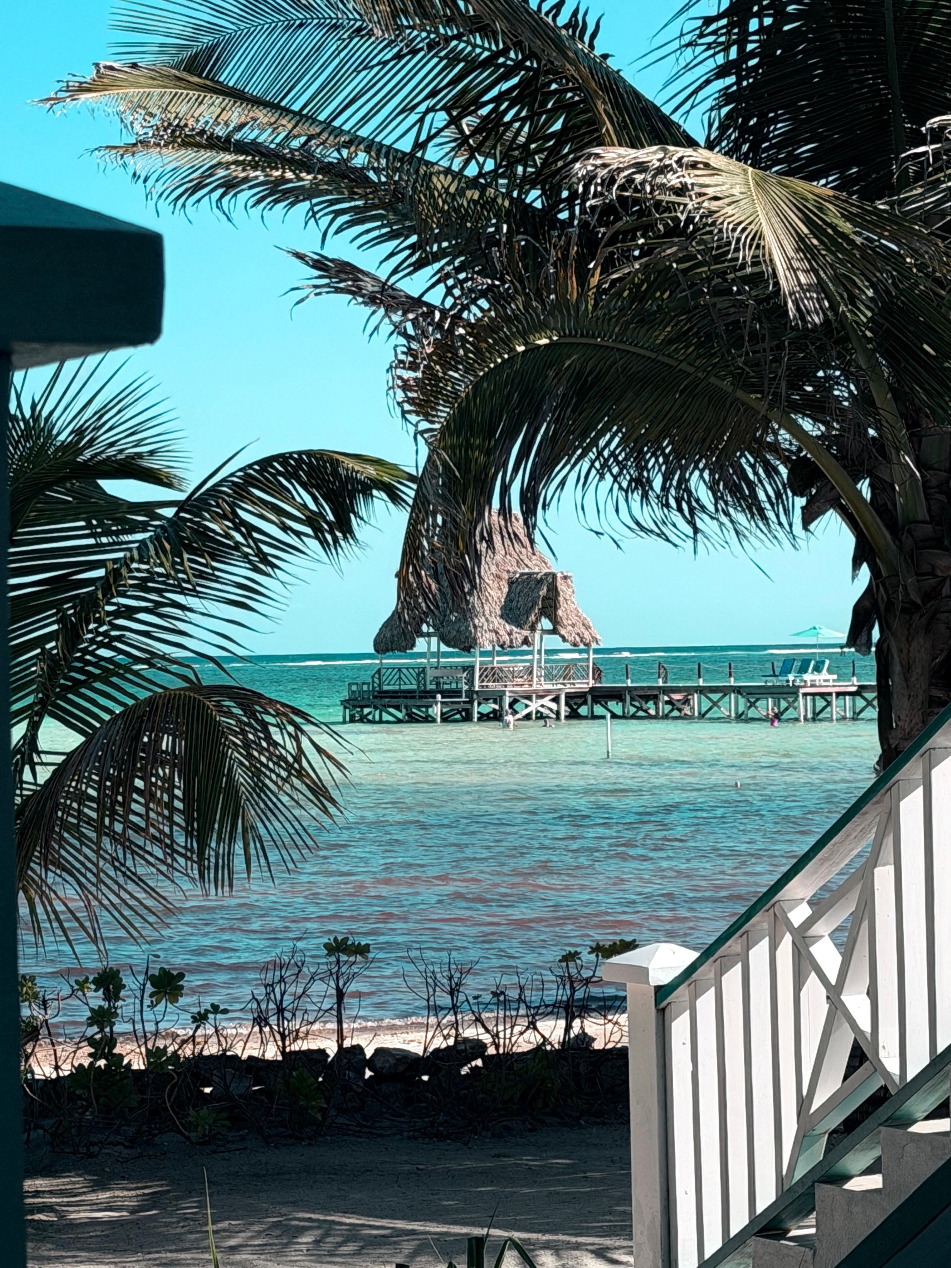 View from the front porch of our room at the resort