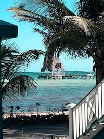 View from the front porch of our room at the resort