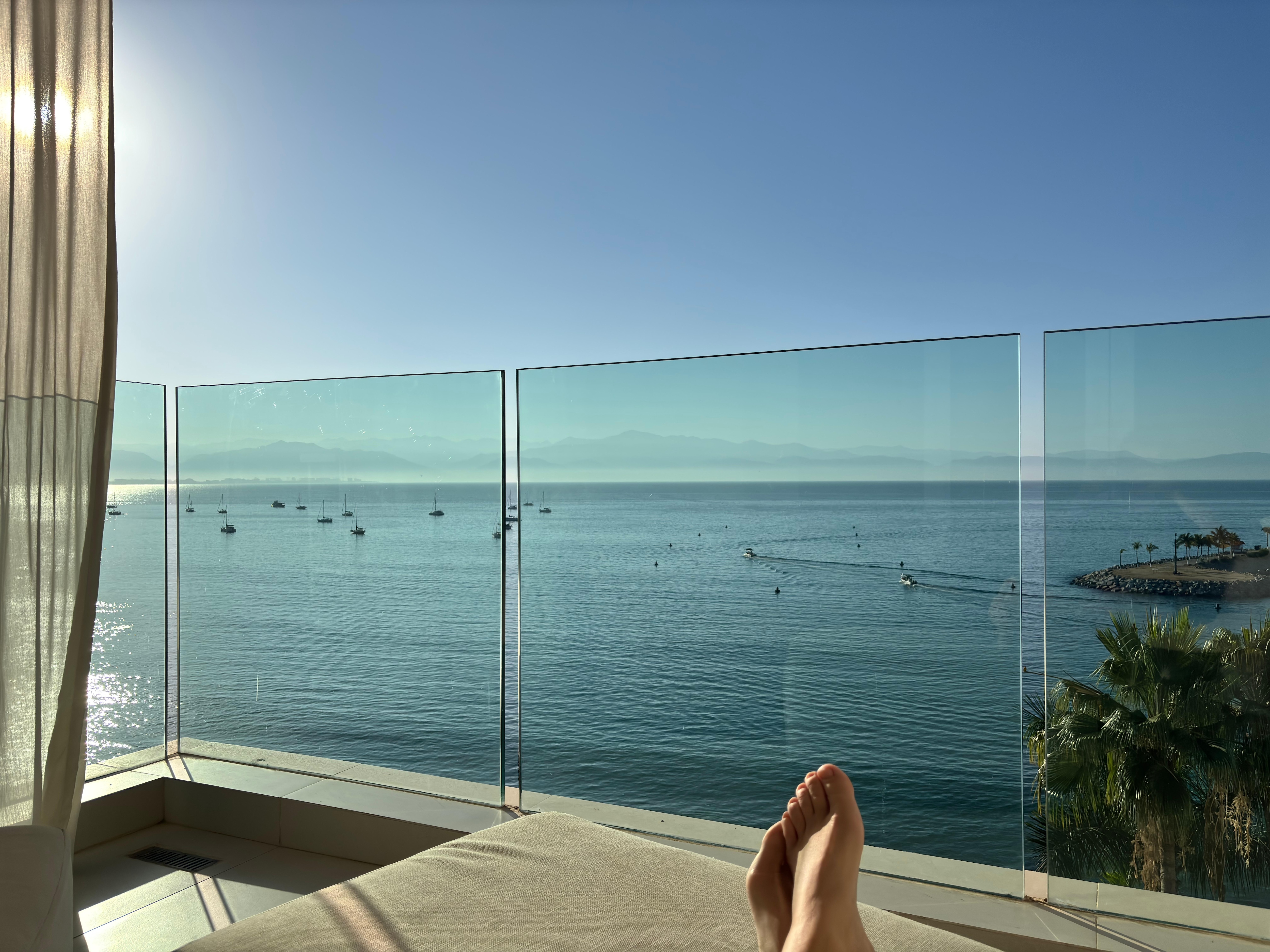 Relaxing on back porch watching sunrise) 