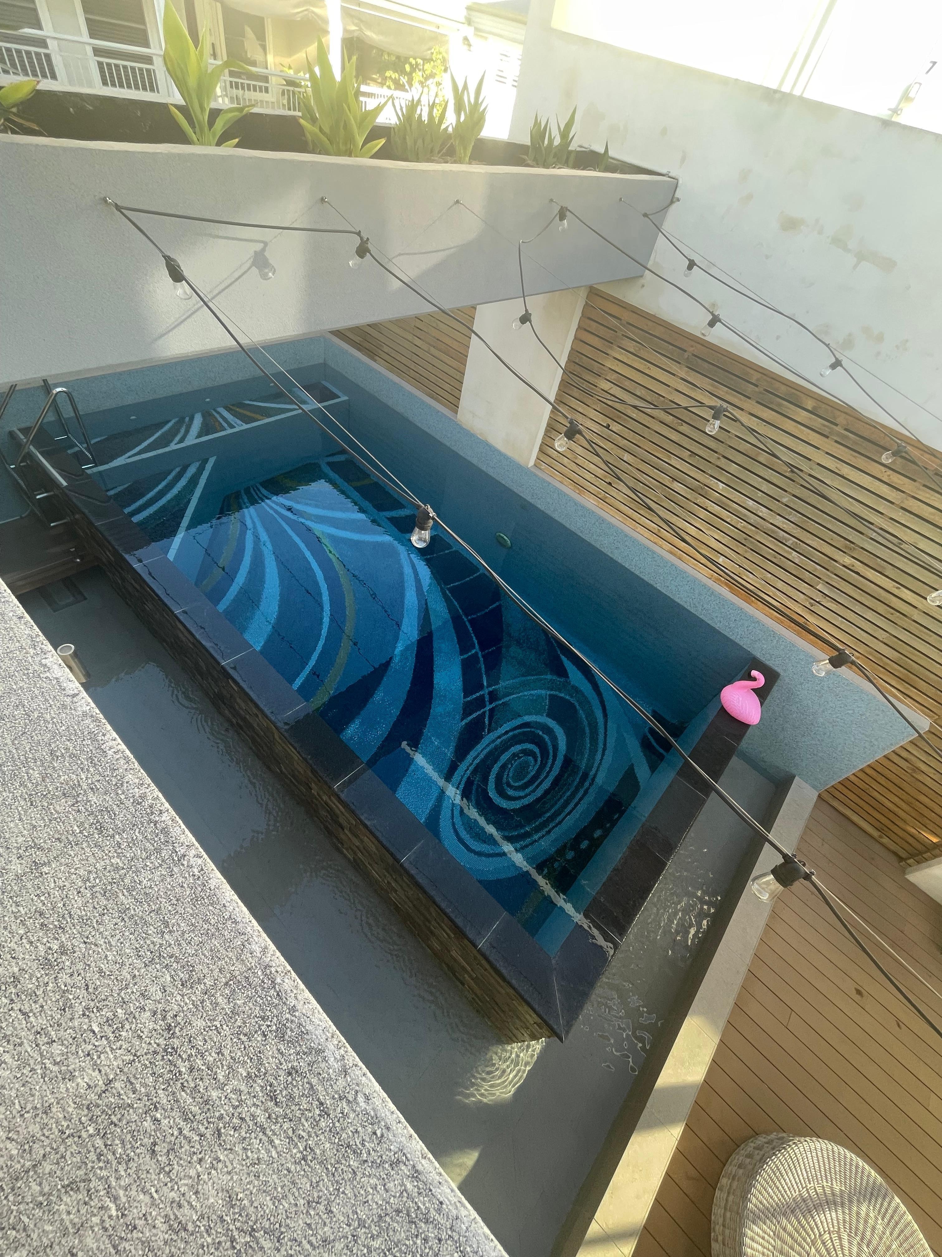 Clean outdoor pool for the guests to use