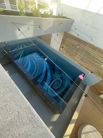 Clean outdoor pool for the guests to use