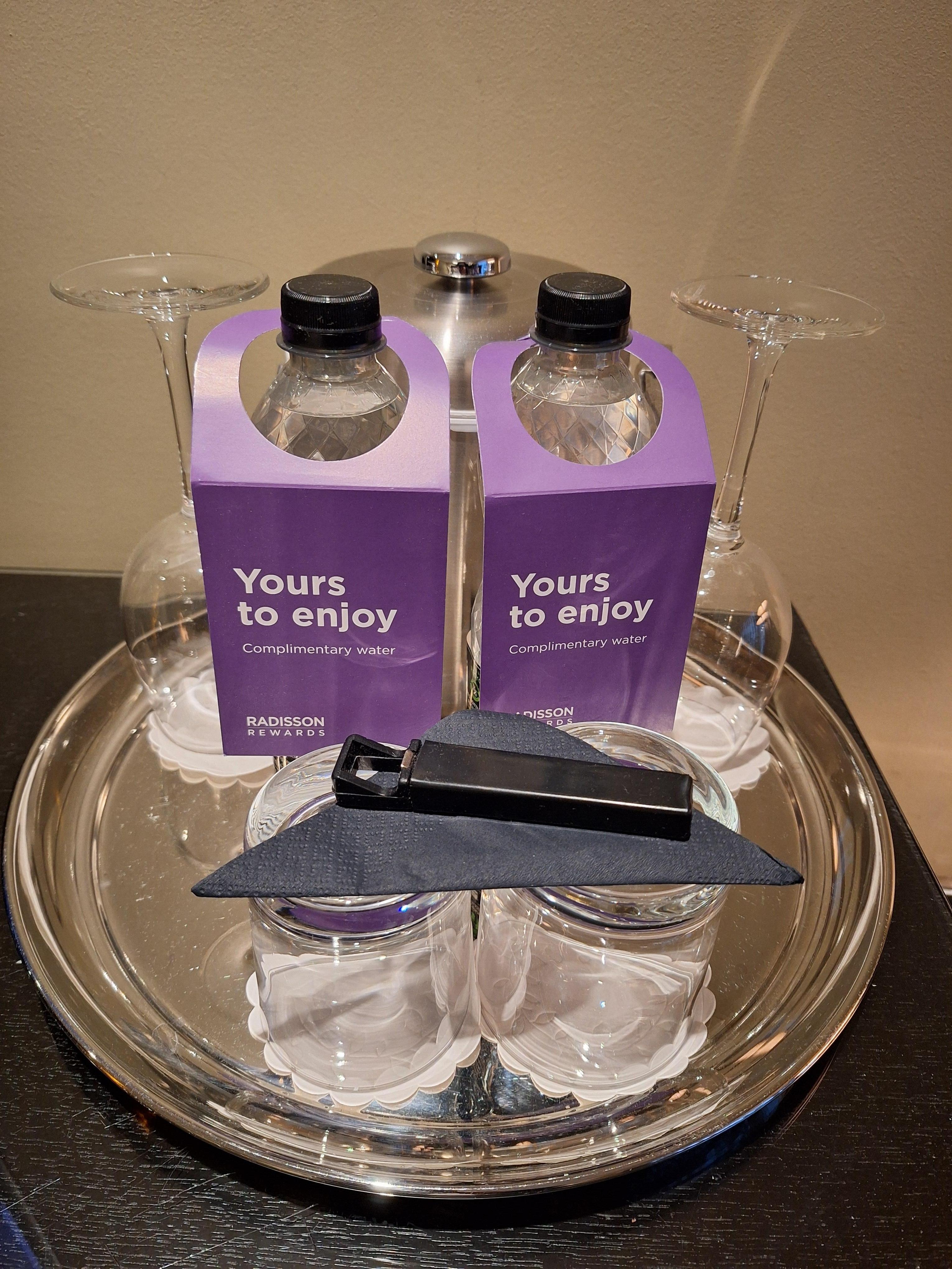 Complimentary water daily