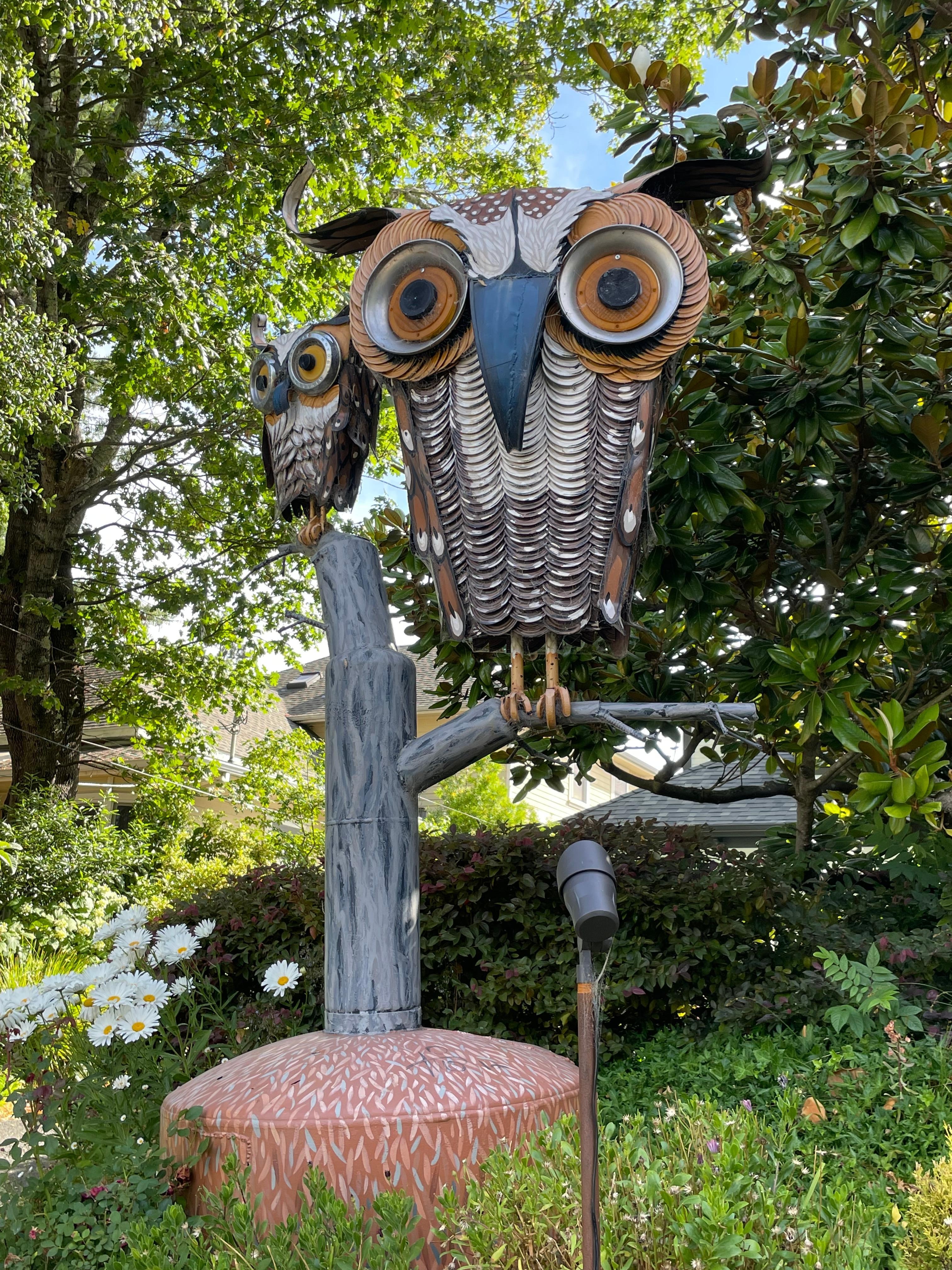 Discover creative junk art sculptures by Patrick Amiot on Florence Ave just a short walk away