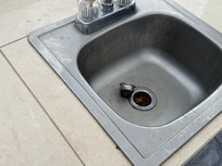 Have to clean the sink to use it.