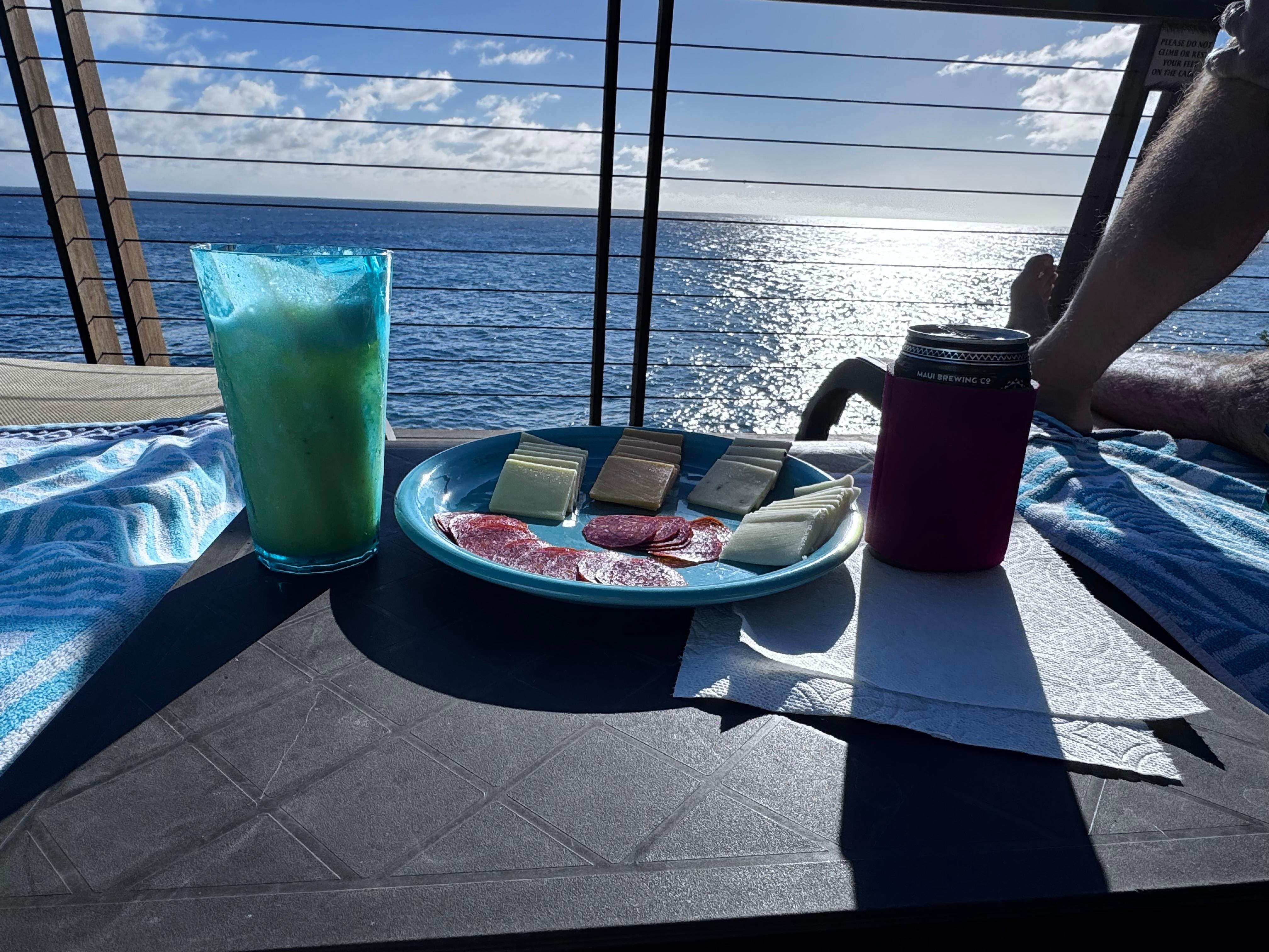 Lounging on the deck