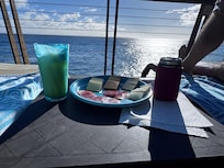 Lounging on the deck