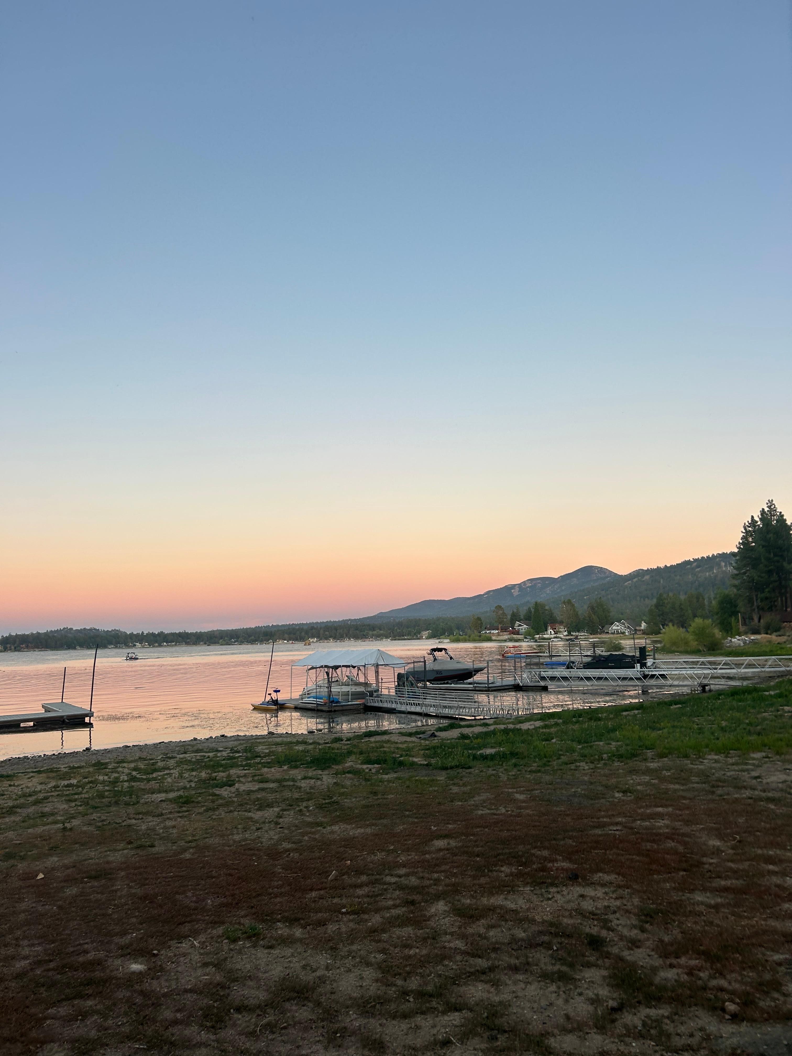 The walk over to the dock. 