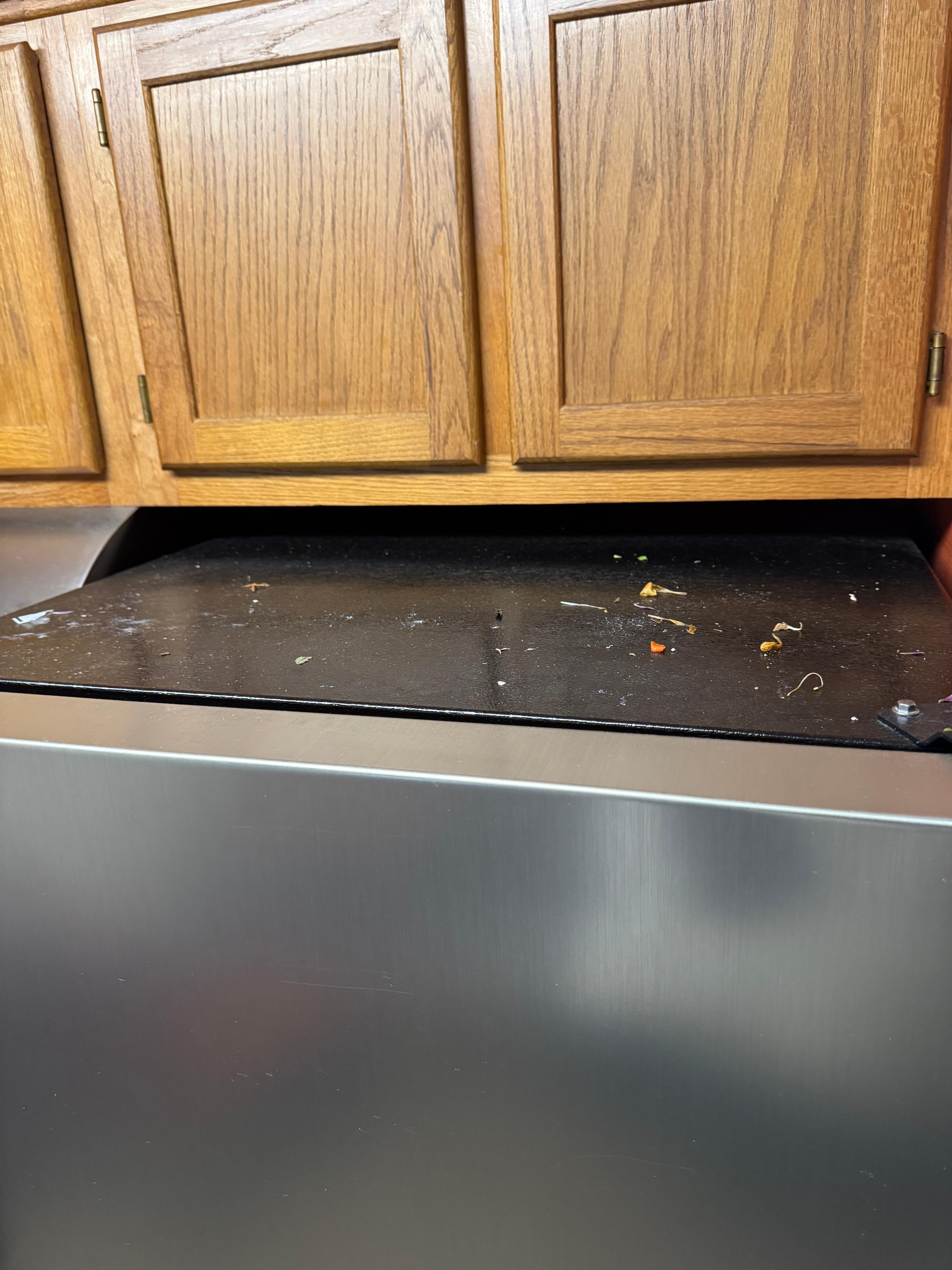 Top of fridge is dirty