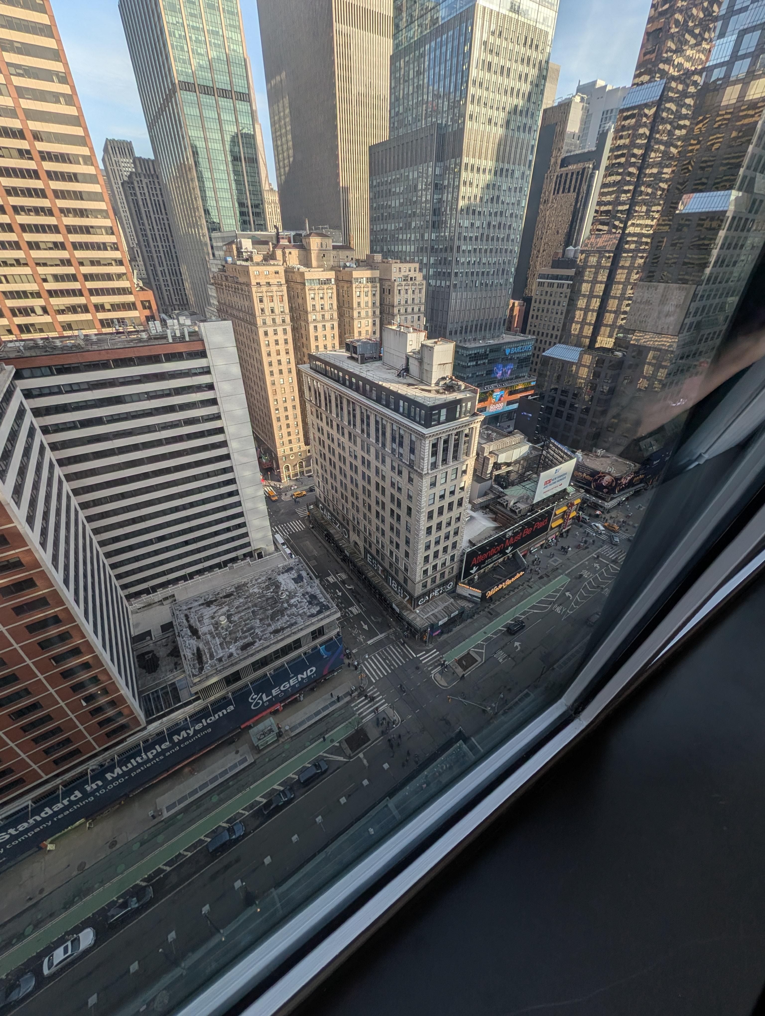 View from the window looking down