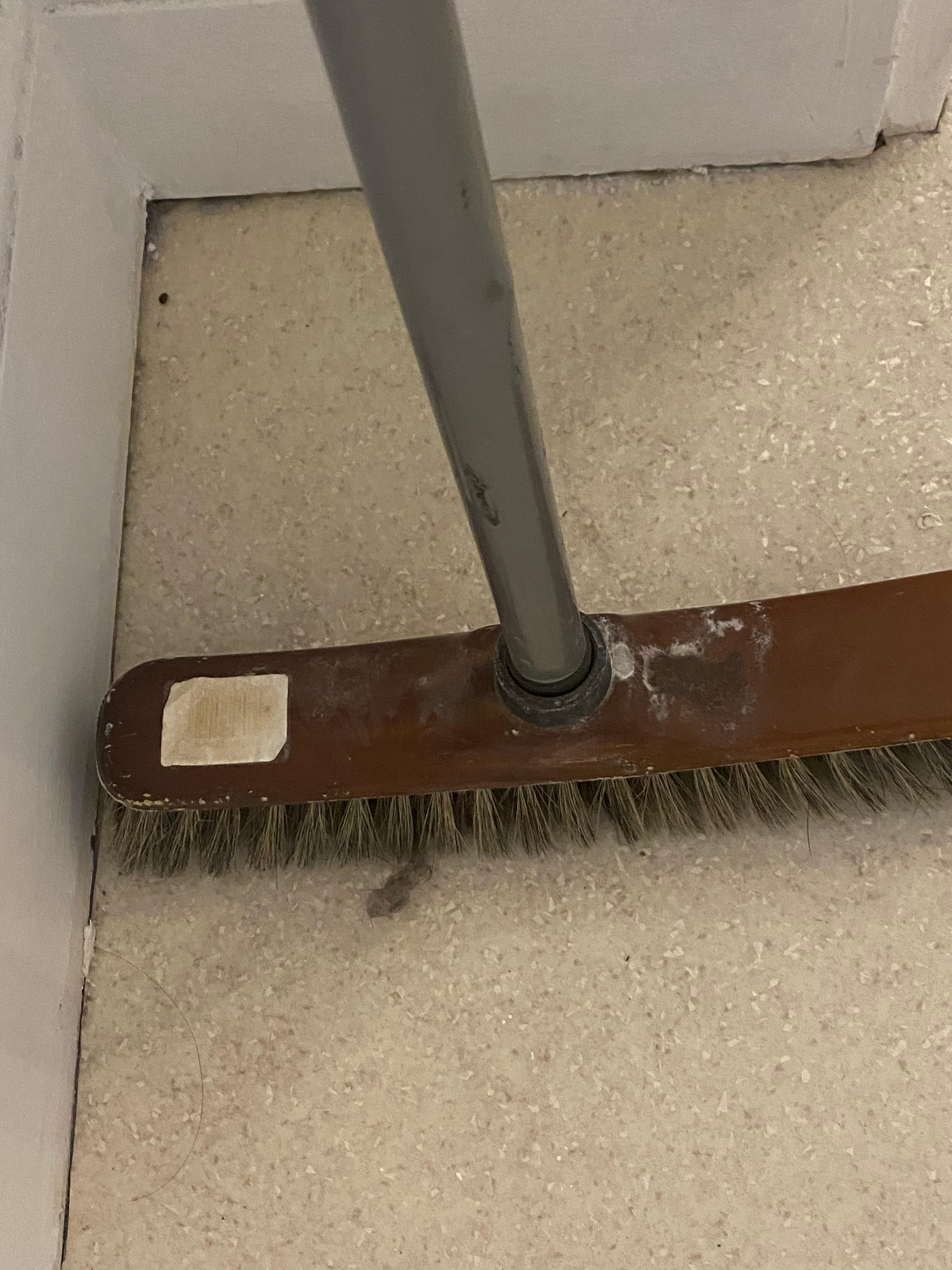 This is the broom you are given to sweep the floors.