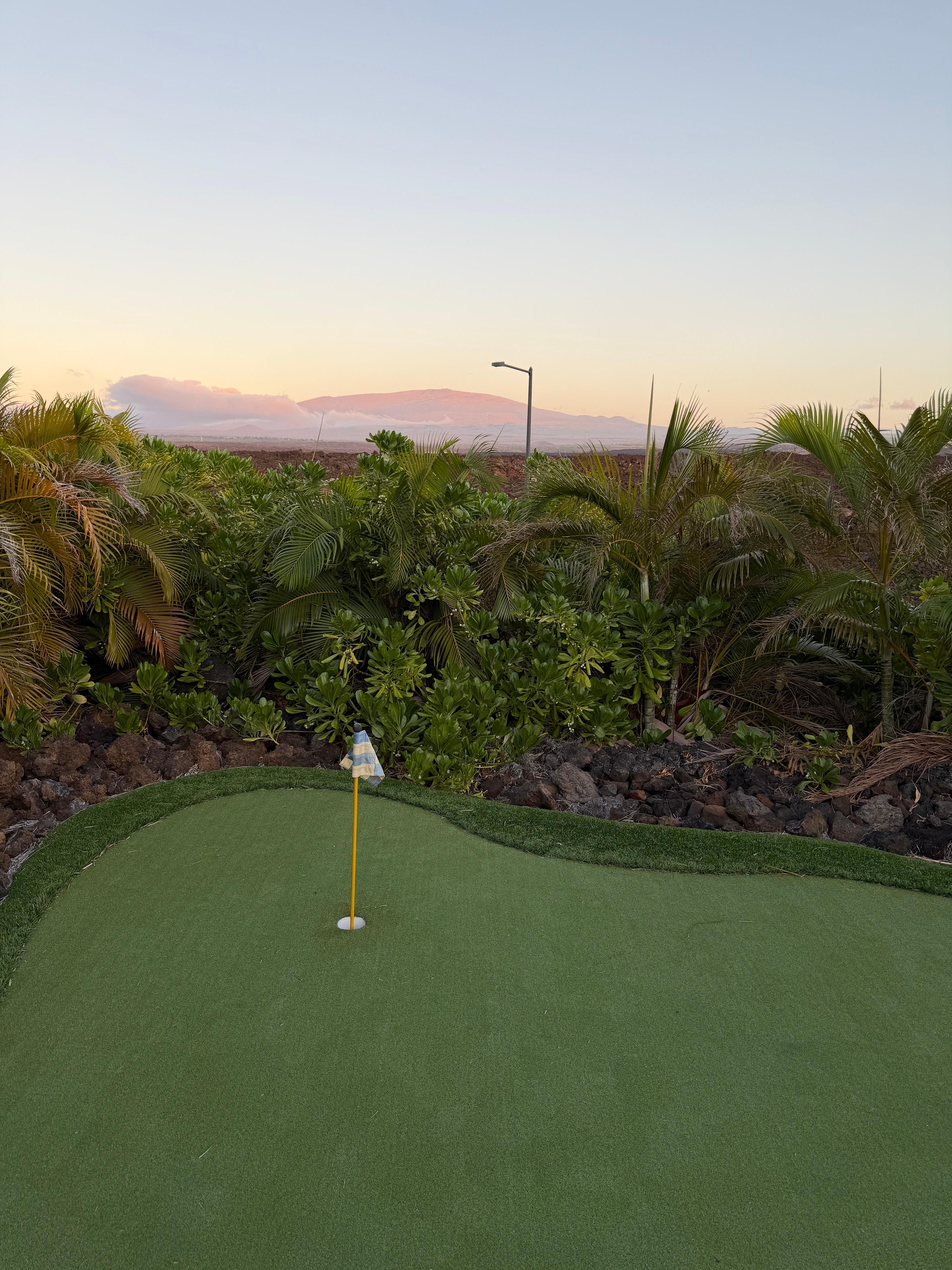 The putting green at Blue Oasis.