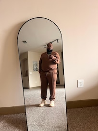 I had to clean the mirror and the tv.