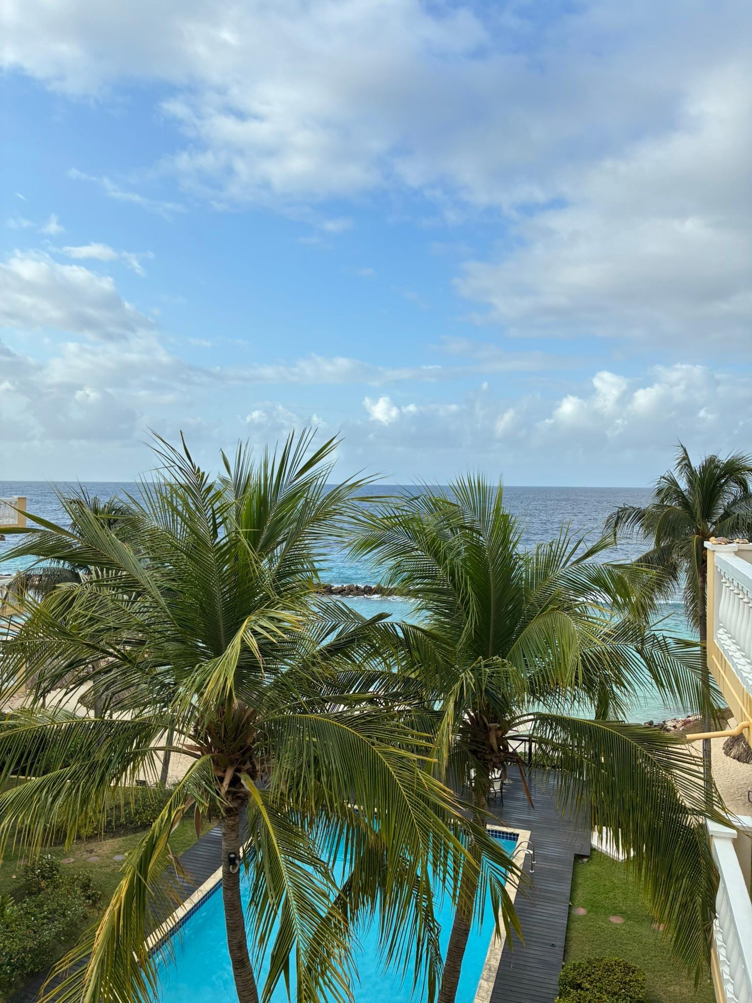 View from very spacious balcony. 