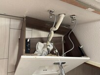 Bathroom sink fell off the wall as I was washing my hands.