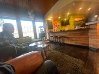 Lobby and comfortable seating and breakfast area