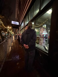 Waiting in line for the concert.