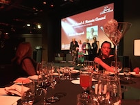 The presentation in the ballroom