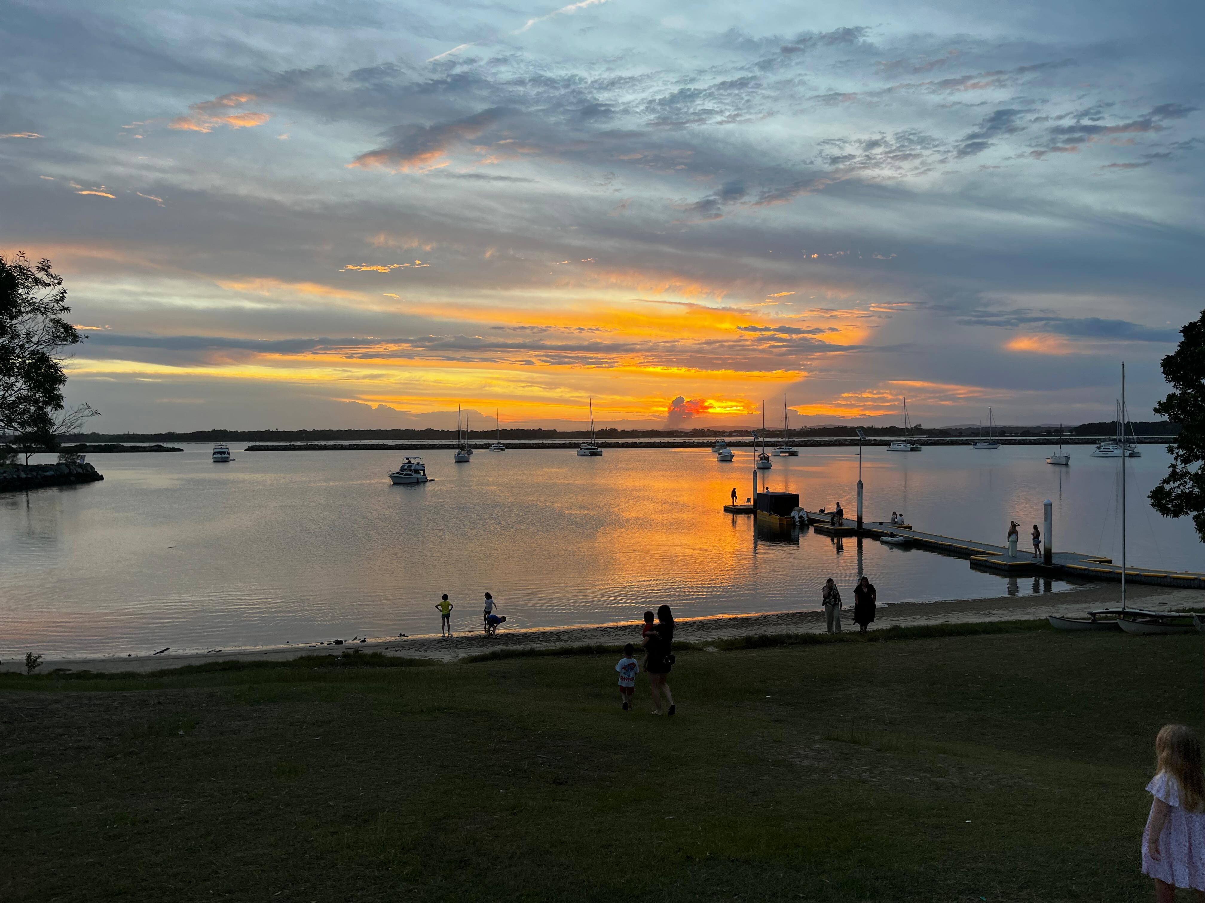 Sunset from the pub bistro