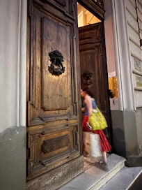 The beautiful door into the residence.