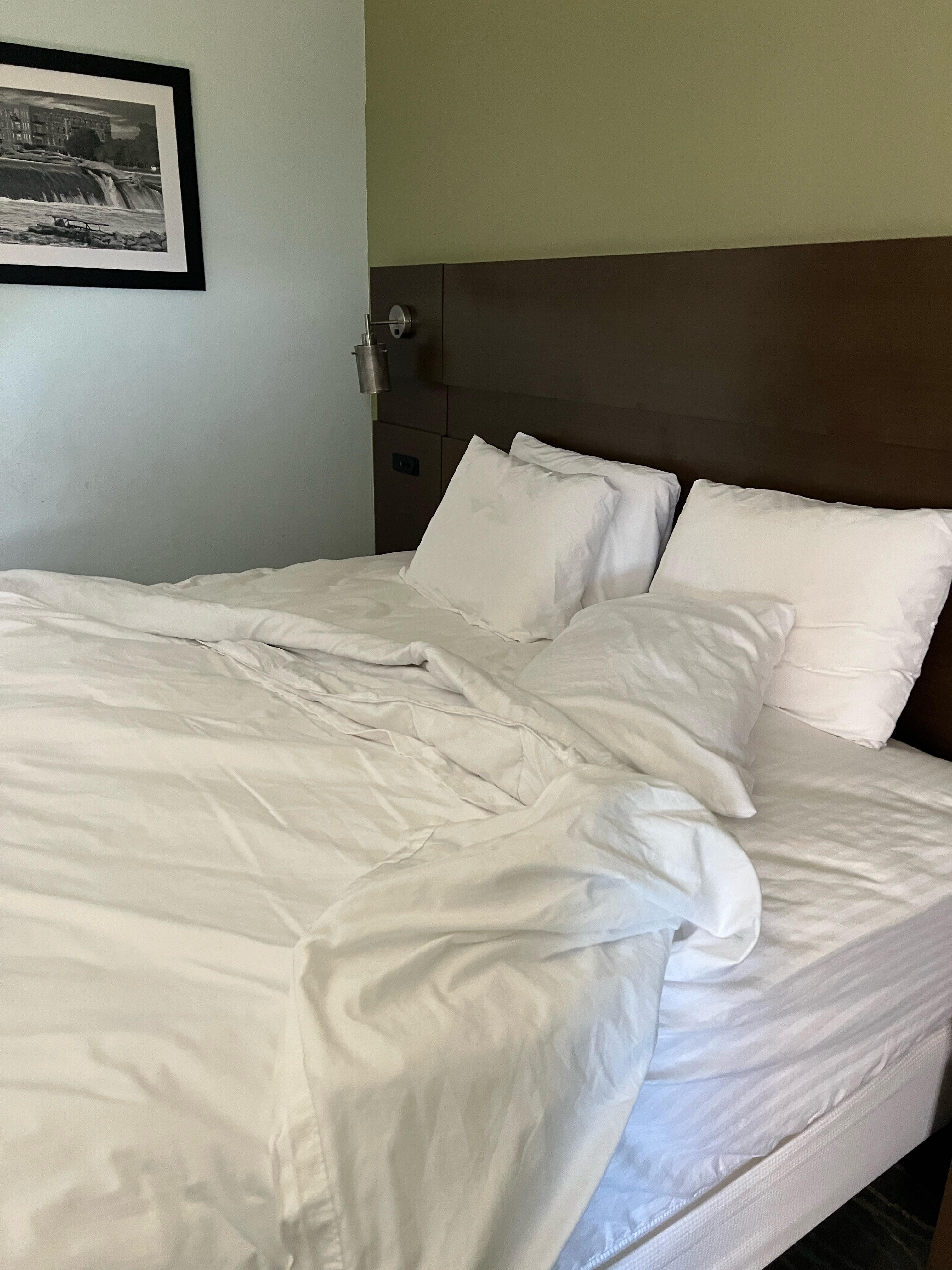 Room condition upon entering. Didn’t even put our bags down before leaving hotel