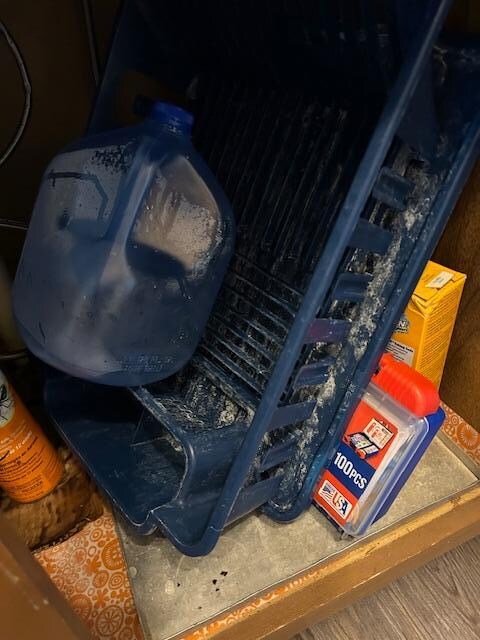 Under the kitchen sink 