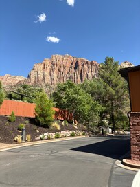 view from the parking lot