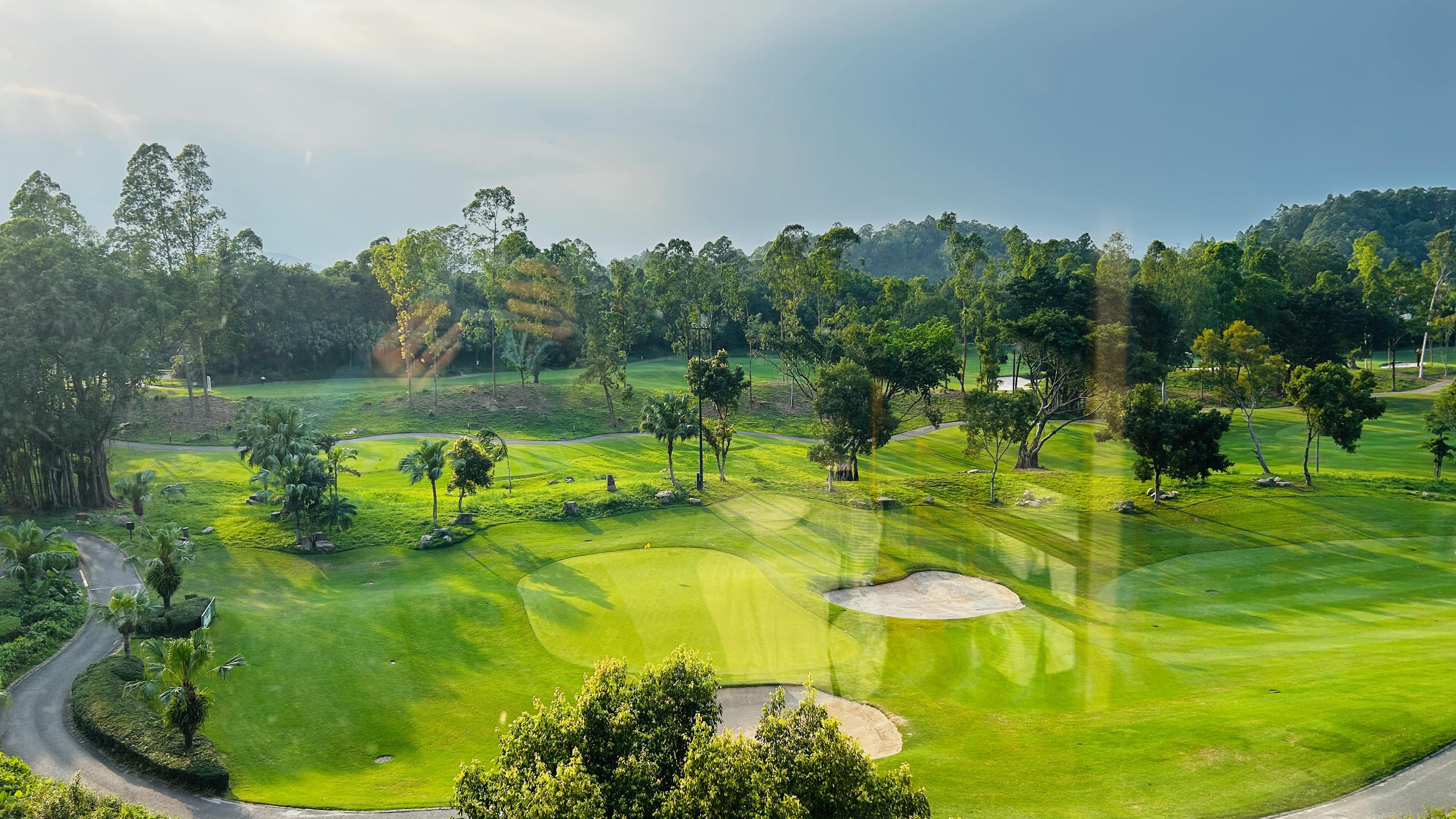 The view of the golf playground