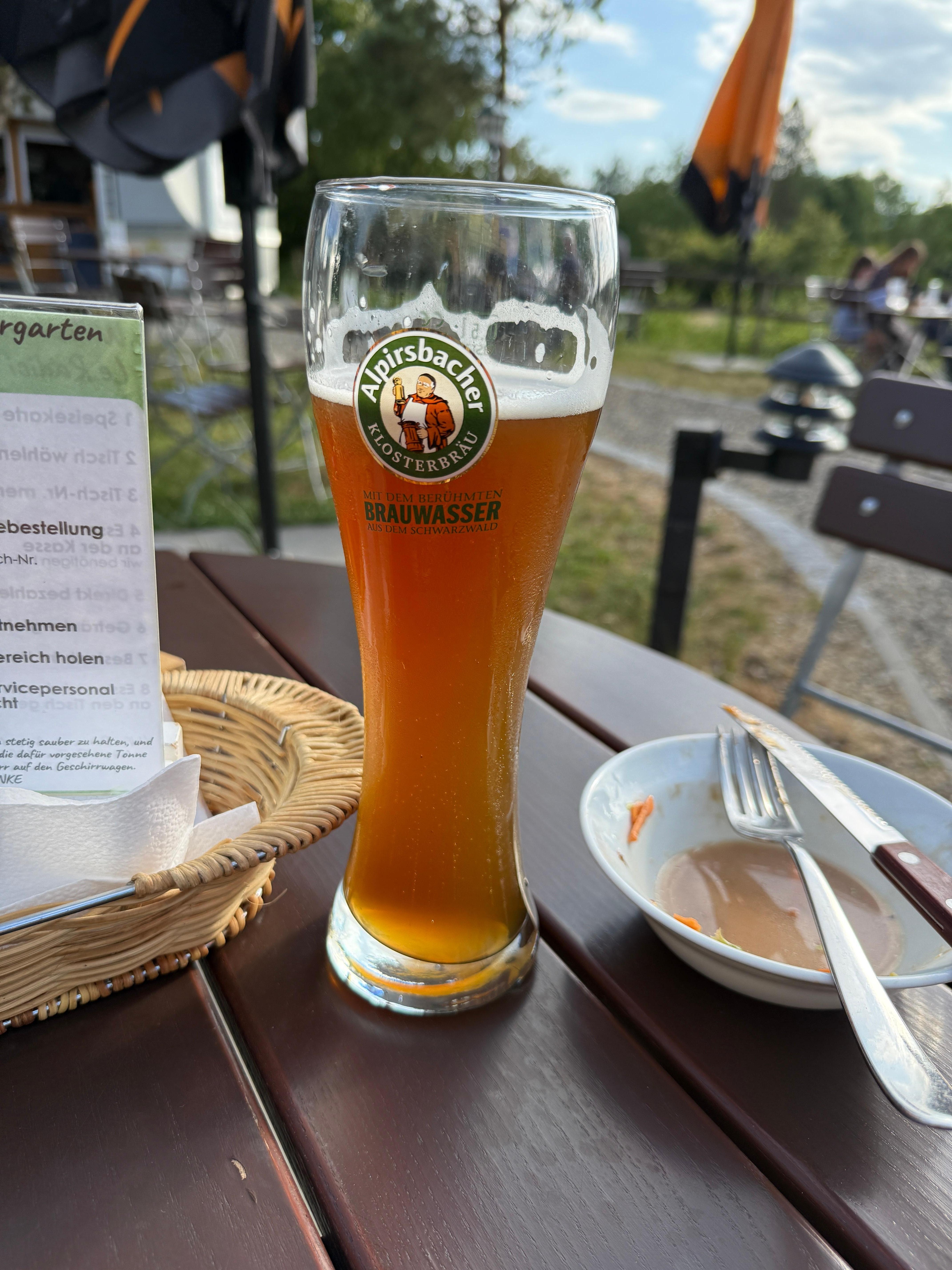 Great beer at the restaurant.