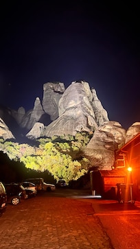 The mountain by night from our terrace.