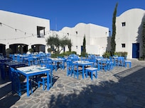 Outdoor area of the Greek Restaurant
