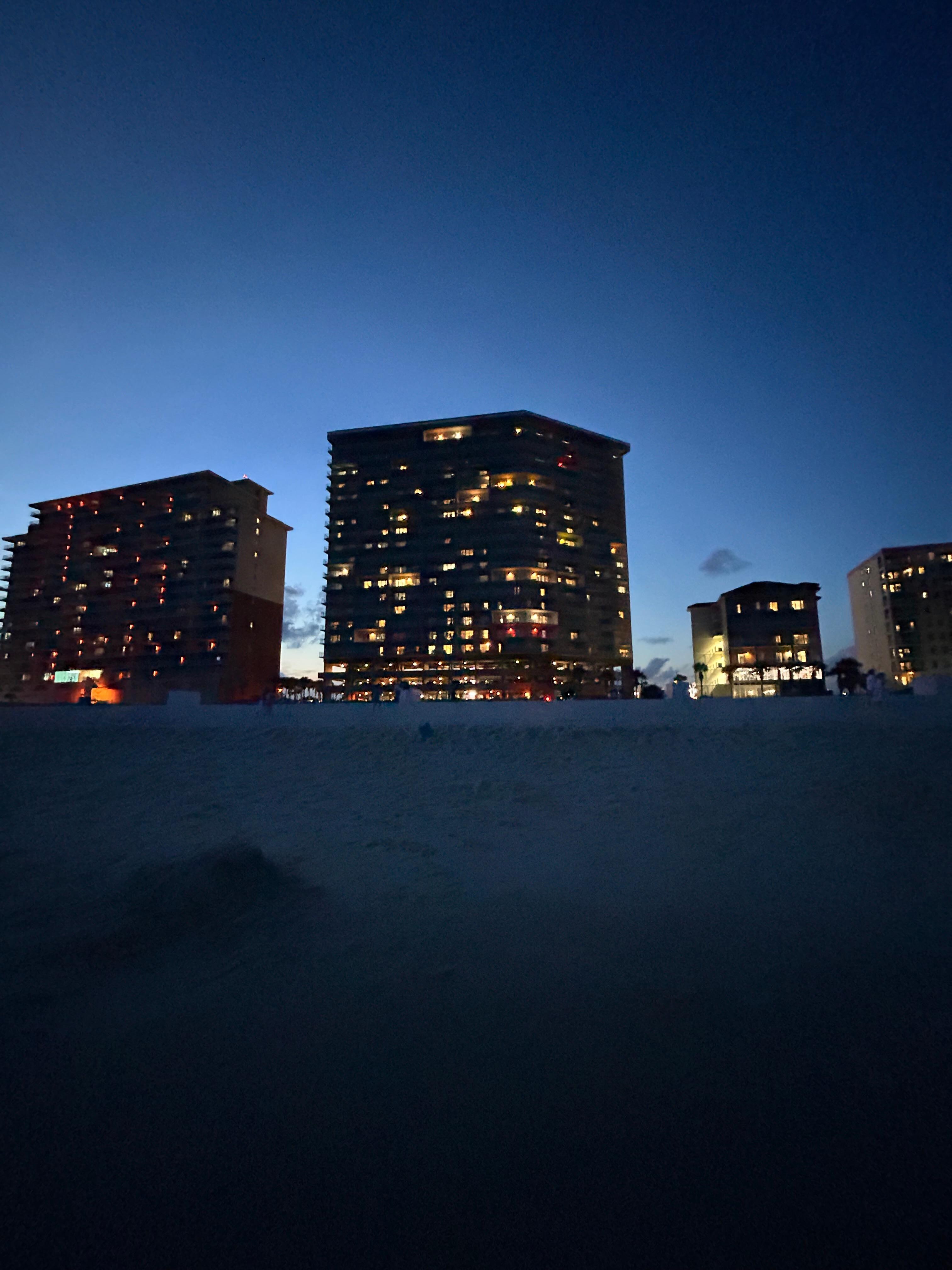 Evening view from beach while kids were crab hunting 