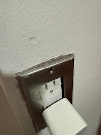 Outlets that aren’t even usable because they’re busted into the wall