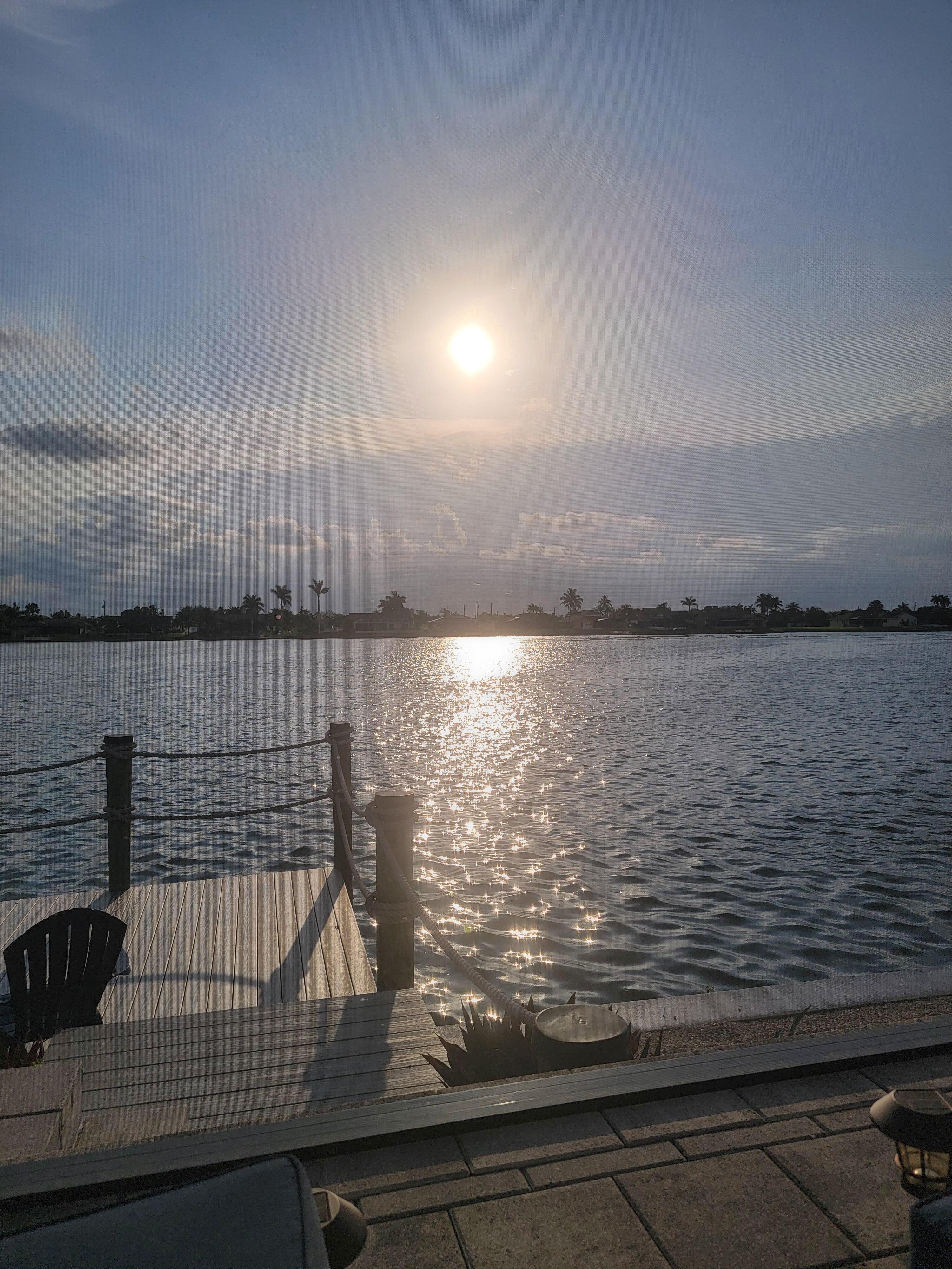 Sunset over the lake
