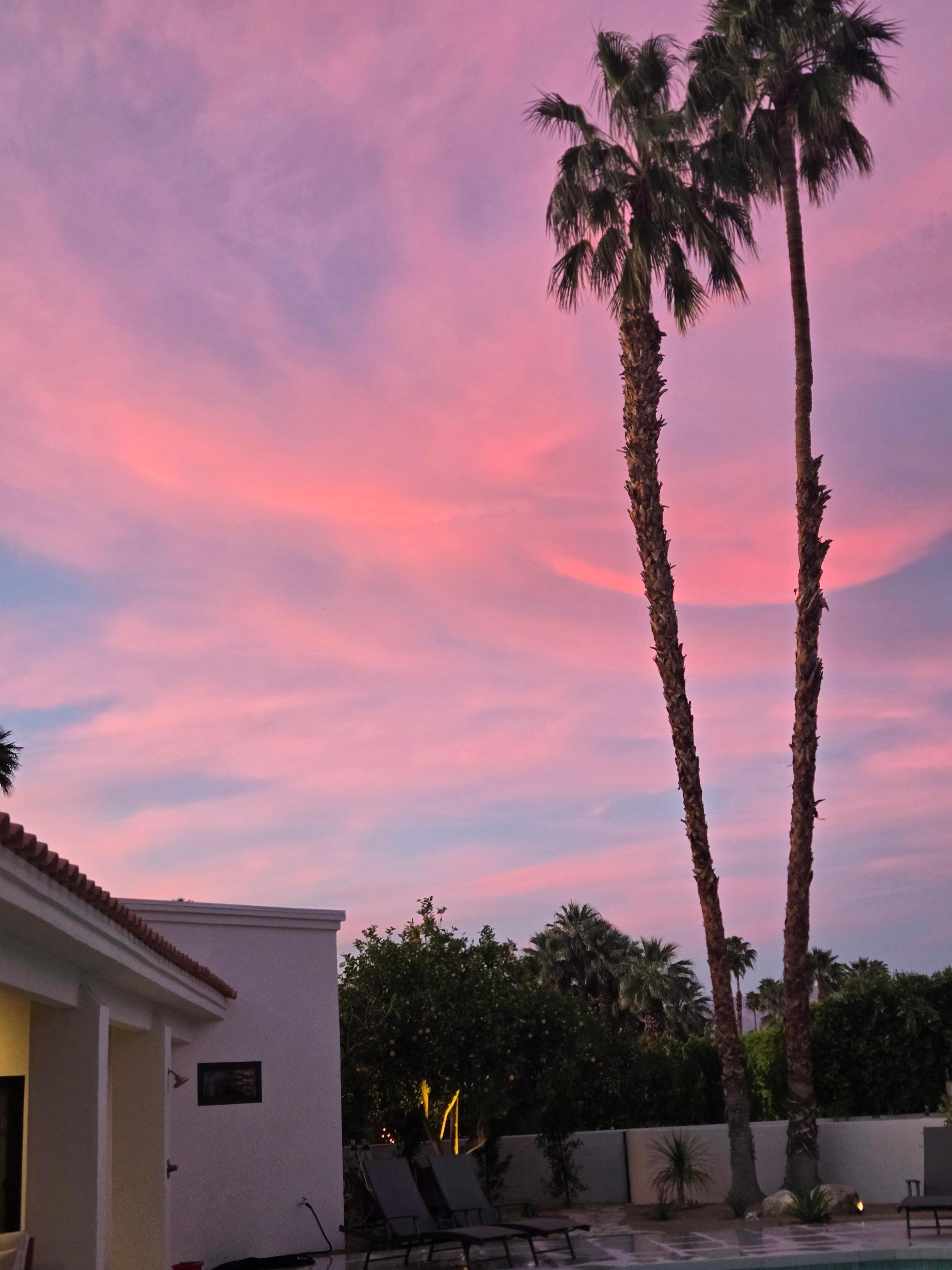 Exquisite sunset arranged by host