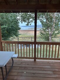 View from the rear - sadly the lake has receded a bit.