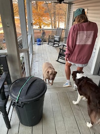 Enjoying the covered decks!