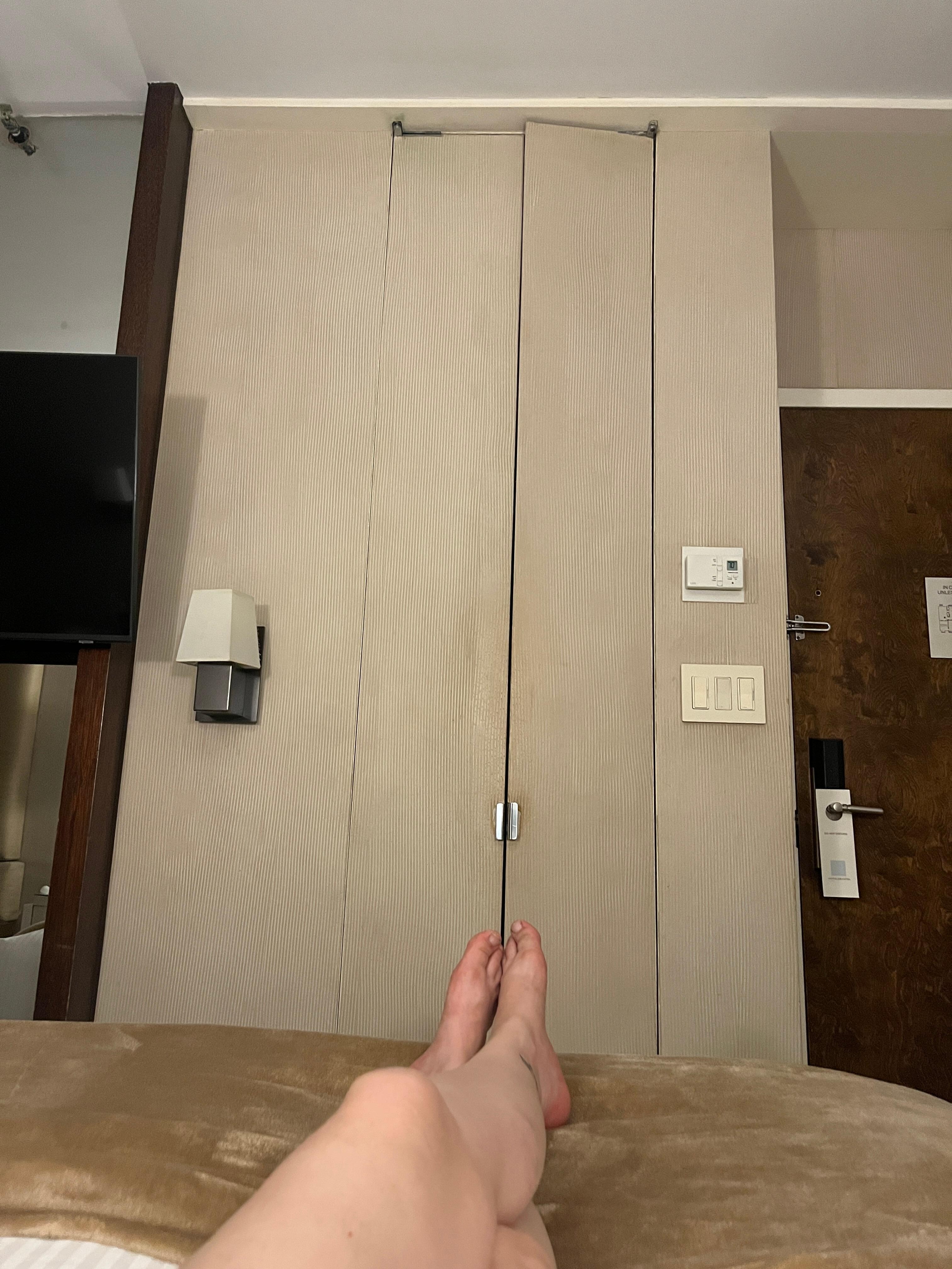 Water damage and grime on walls 