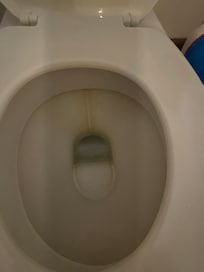 Dirty stained toilet