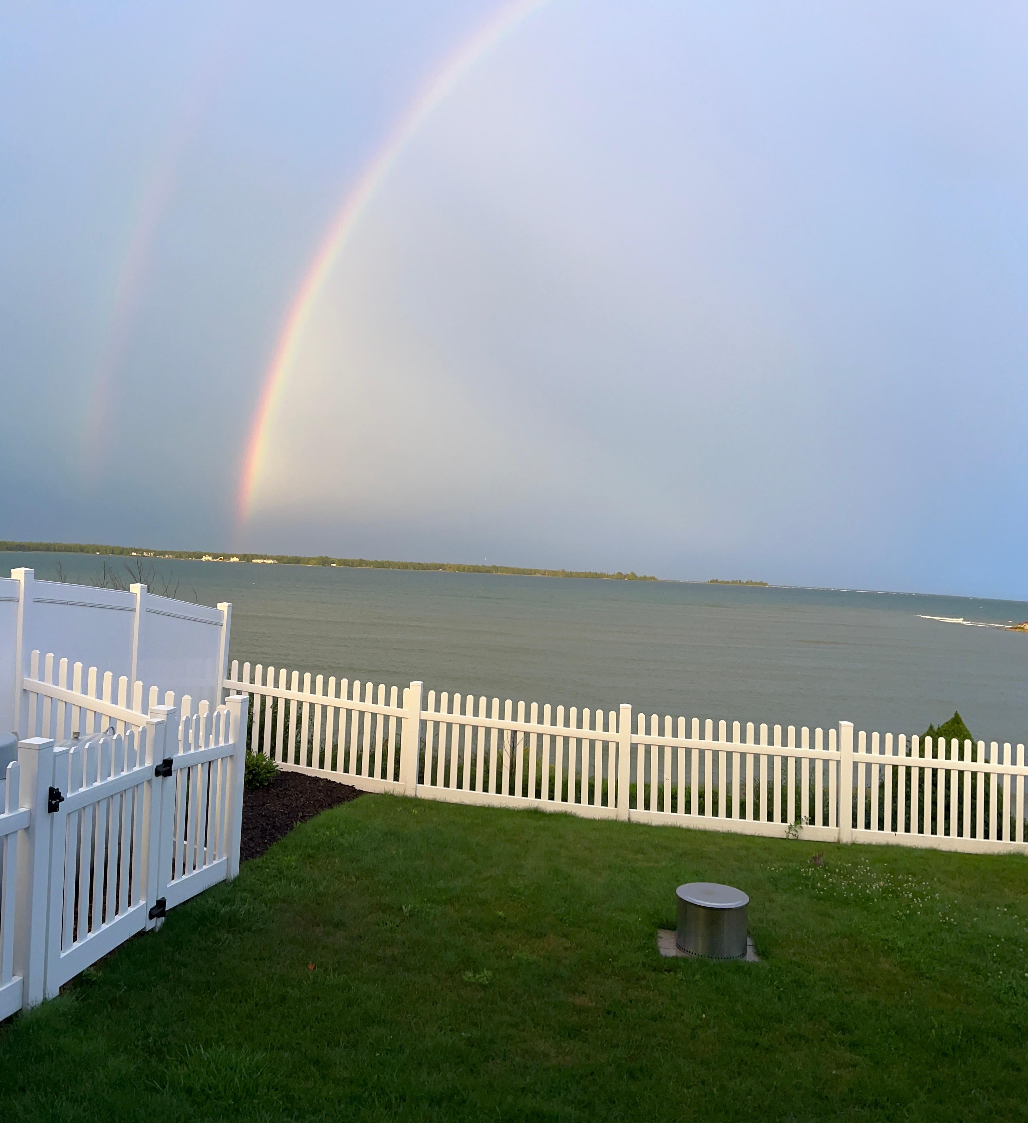 Rainbow seen from the deck after a storm